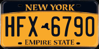 NY license plate HFX6790