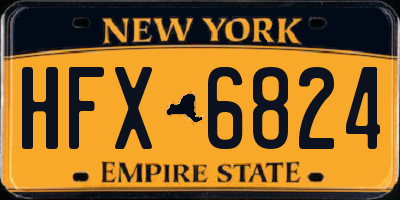 NY license plate HFX6824
