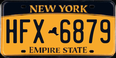 NY license plate HFX6879