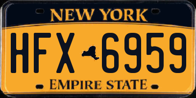 NY license plate HFX6959
