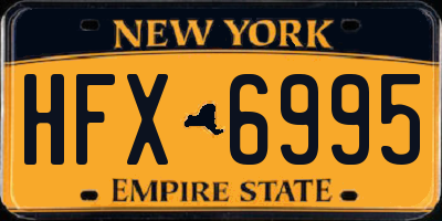 NY license plate HFX6995