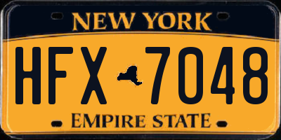 NY license plate HFX7048