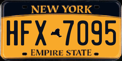 NY license plate HFX7095