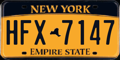 NY license plate HFX7147