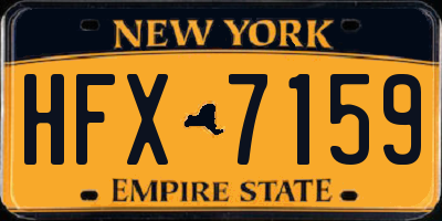 NY license plate HFX7159