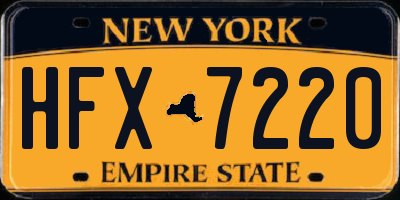 NY license plate HFX7220