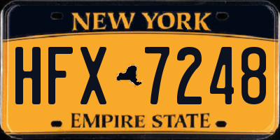 NY license plate HFX7248