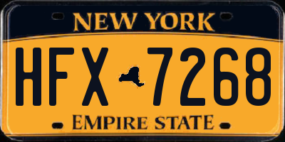 NY license plate HFX7268