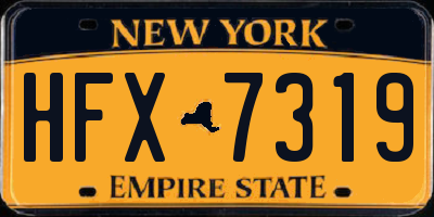 NY license plate HFX7319