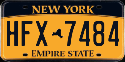 NY license plate HFX7484