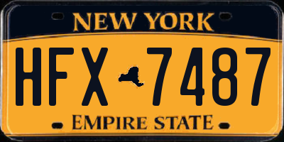 NY license plate HFX7487