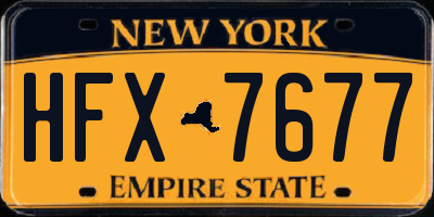 NY license plate HFX7677