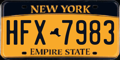NY license plate HFX7983