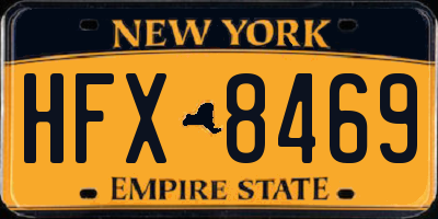 NY license plate HFX8469