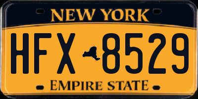 NY license plate HFX8529