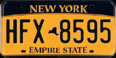 NY license plate HFX8595