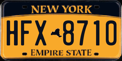 NY license plate HFX8710
