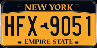 NY license plate HFX9051