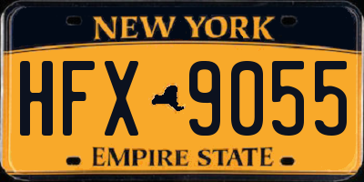 NY license plate HFX9055