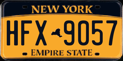 NY license plate HFX9057