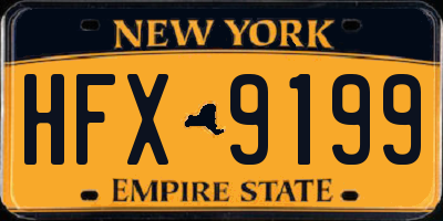 NY license plate HFX9199