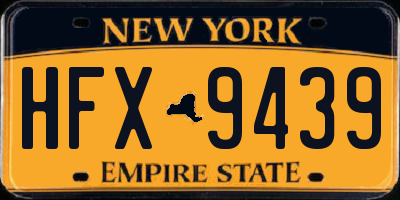 NY license plate HFX9439