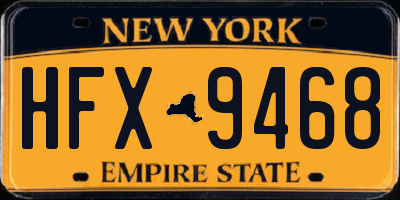 NY license plate HFX9468