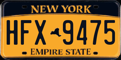 NY license plate HFX9475