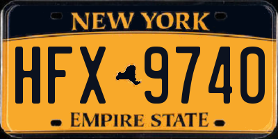 NY license plate HFX9740