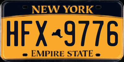 NY license plate HFX9776