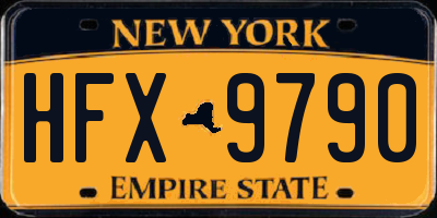 NY license plate HFX9790