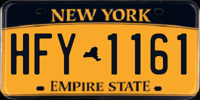 NY license plate HFY1161