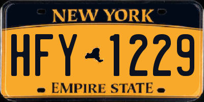 NY license plate HFY1229
