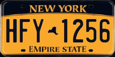 NY license plate HFY1256