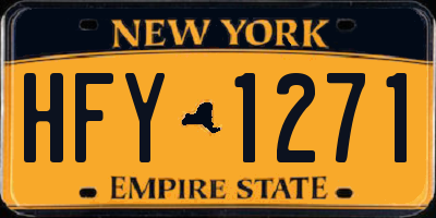 NY license plate HFY1271
