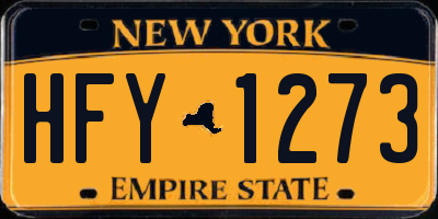 NY license plate HFY1273