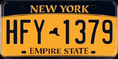 NY license plate HFY1379