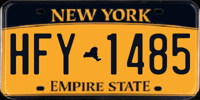 NY license plate HFY1485
