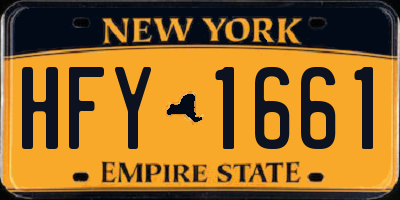NY license plate HFY1661