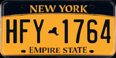 NY license plate HFY1764