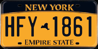 NY license plate HFY1861