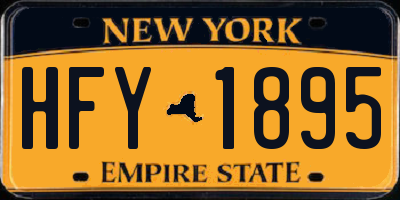 NY license plate HFY1895