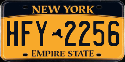 NY license plate HFY2256