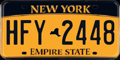 NY license plate HFY2448