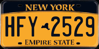 NY license plate HFY2529