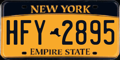 NY license plate HFY2895