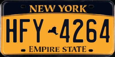 NY license plate HFY4264