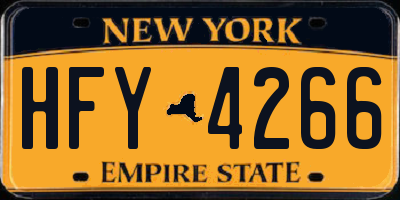 NY license plate HFY4266