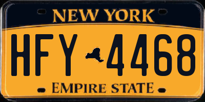 NY license plate HFY4468