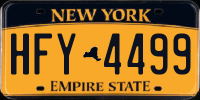 NY license plate HFY4499